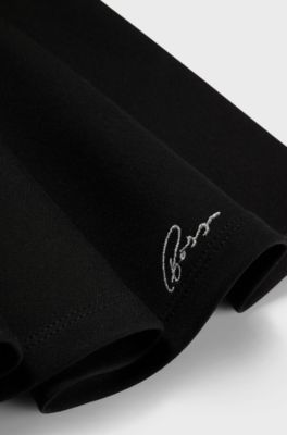 Kids' skater skirt with signature-stripe waistband, Black