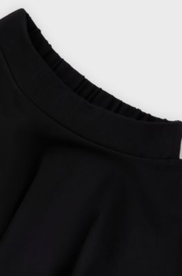 Kids' skater skirt with logo print, Black