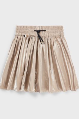 Kids' skater skirt with drawstring waist, Gold