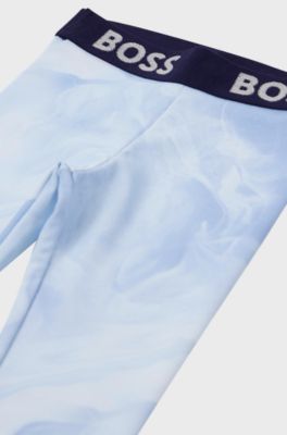 Kids' super-stretch leggings with all-over print, Light Blue