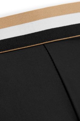 Kids' leggings with signature-stripe waist, Black