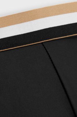 Kids' leggings with signature-stripe waist, Black