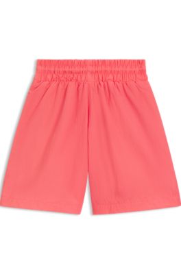 Short pour enfant &agrave; logo effet m&eacute;tallique, Rouge clair