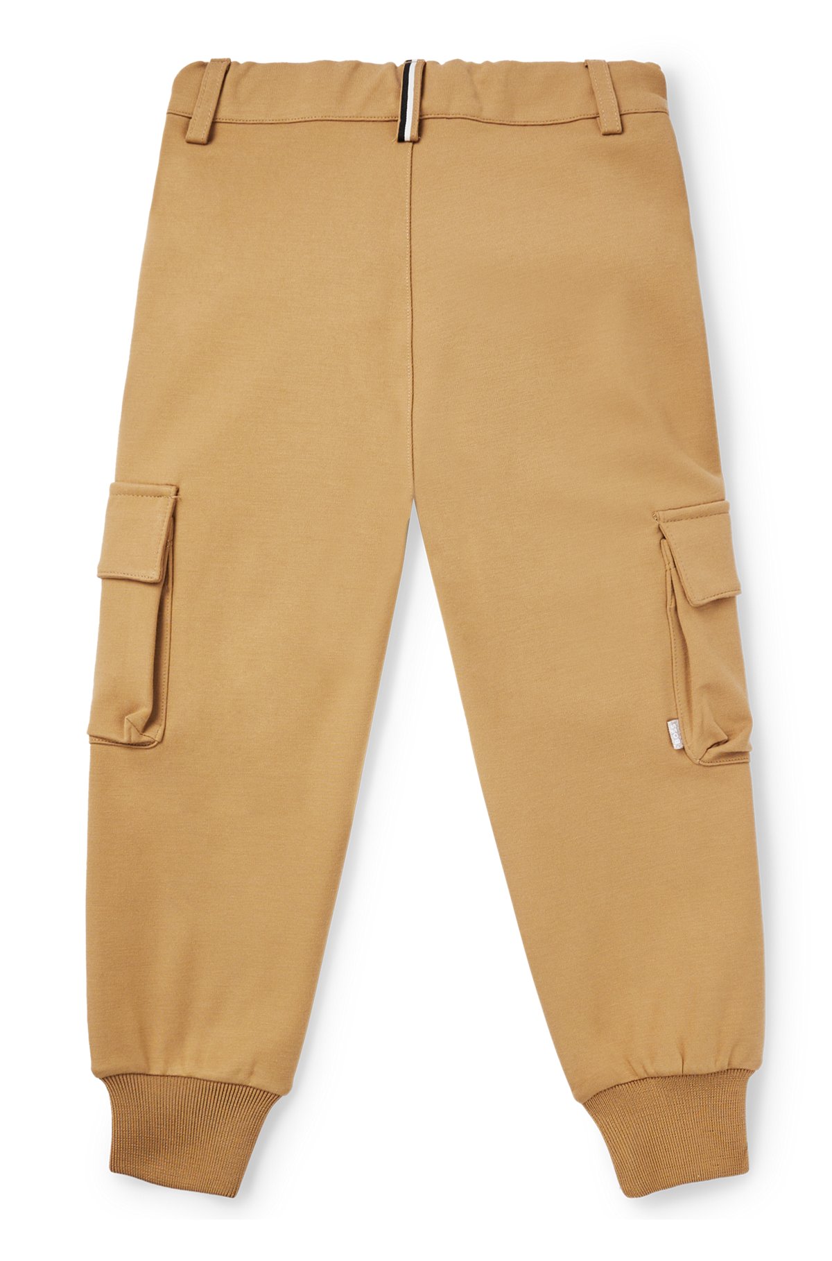 Kids' cargo trousers with elasticated waistband, Brown