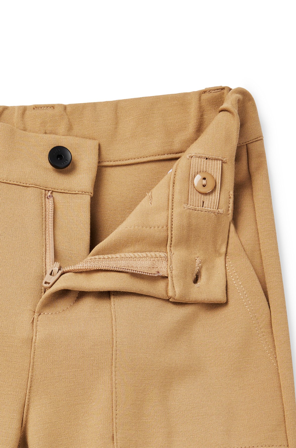 Kids' cargo trousers with elasticated waistband, Brown