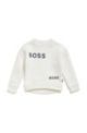 Sweat en molleton avec logos imprimés pour enfant, Blanc