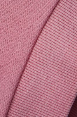 Kids' sweatshirt in French terry cotton with transparent logo, Pink