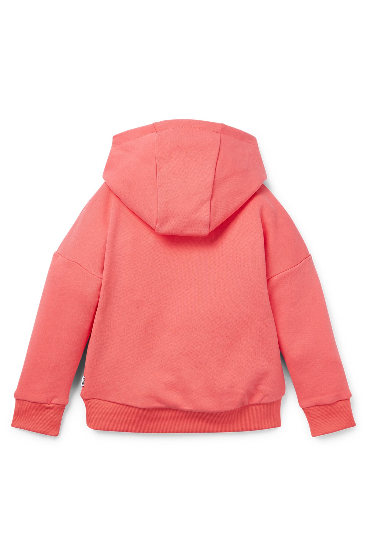Kids' hoodie in cotton with logo detail, Light Red