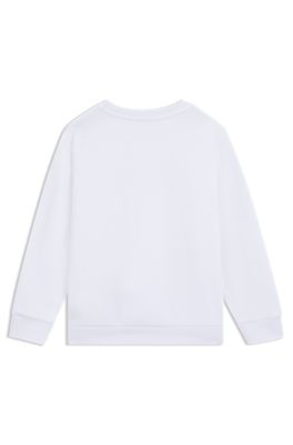 Kids' sweatshirt in cotton with logo print, White