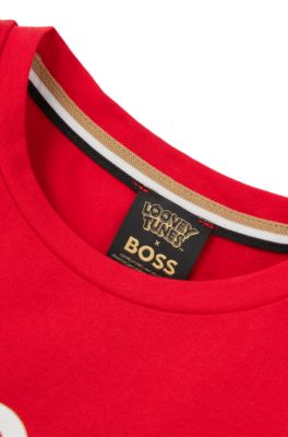 BOSS x Looney Tunes kids' T-shirt with Lola Bunny artwork, Red