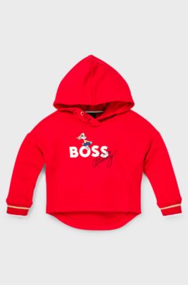 BOSS x Looney Tunes kids' hoodie with Lola Bunny artwork, Red