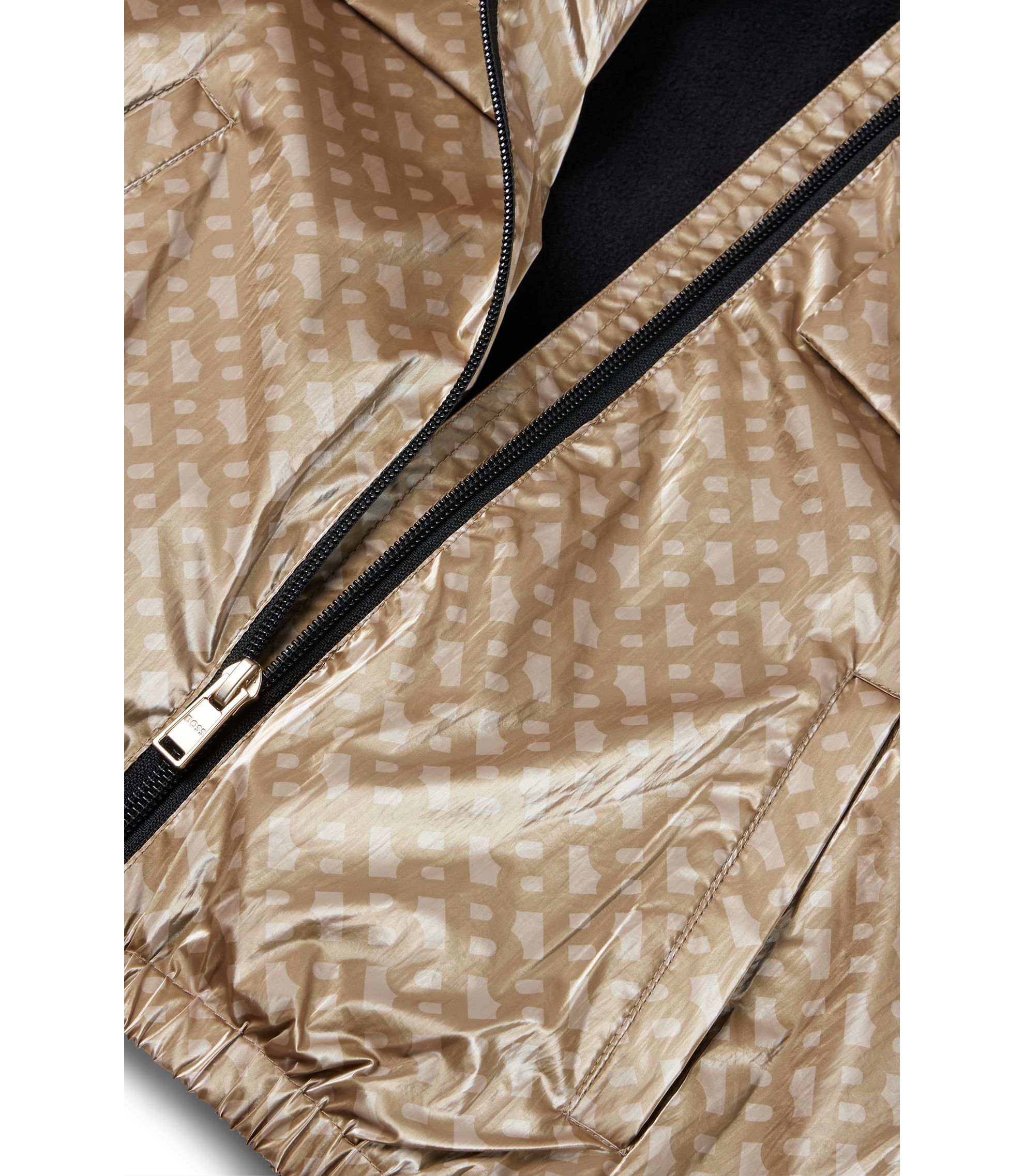 HUGO WÄR ベージュ ジレ アセテートリネンタッサー クルーネックロングシャツジレ（72