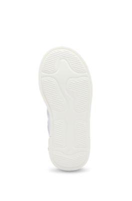 Kids' leather trainers with monogram detail, White