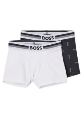 Gift-boxed two-pack of kids' boxer shorts, Black