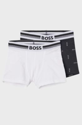 Gift-boxed two-pack of kids' boxer shorts, Black
