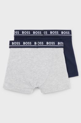 Gift-boxed two-pack of kids' logo boxer shorts, Dark Blue