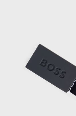 Leren riem met gemerkte koppelsluiting voor kinderen, Donkerblauw
