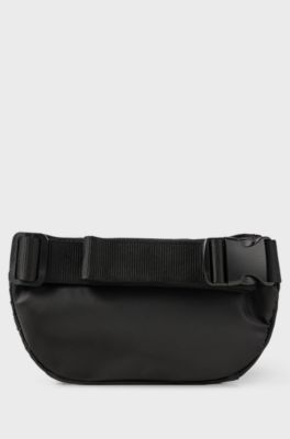 Kids' belt bag with contrast 3D logo, Black
