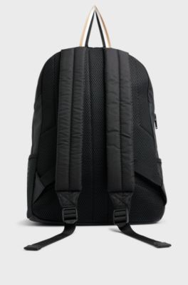 Kids' backpack with contrast logo, Black