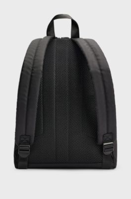Sac &agrave; dos &agrave; rayures embl&eacute;matiques et logos, pour enfant, Noir
