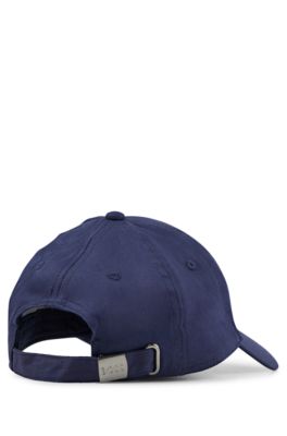 Kids' cap in cotton twill with gold-tone logo, Dark Blue