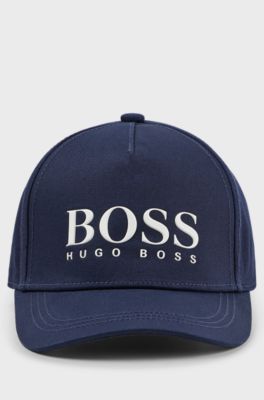 Kids' cap in cotton twill with 3D logo, Dark Blue