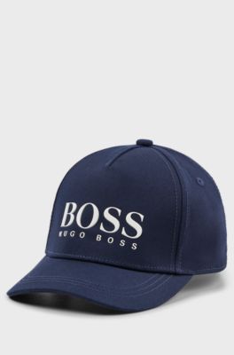 Kids' cap in cotton twill with 3D logo, Dark Blue