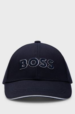 Kids' cap in cotton twill with embroidered logo, Dark Blue