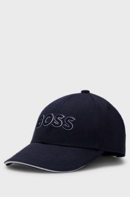 Kids' cap in cotton twill with embroidered logo, Dark Blue