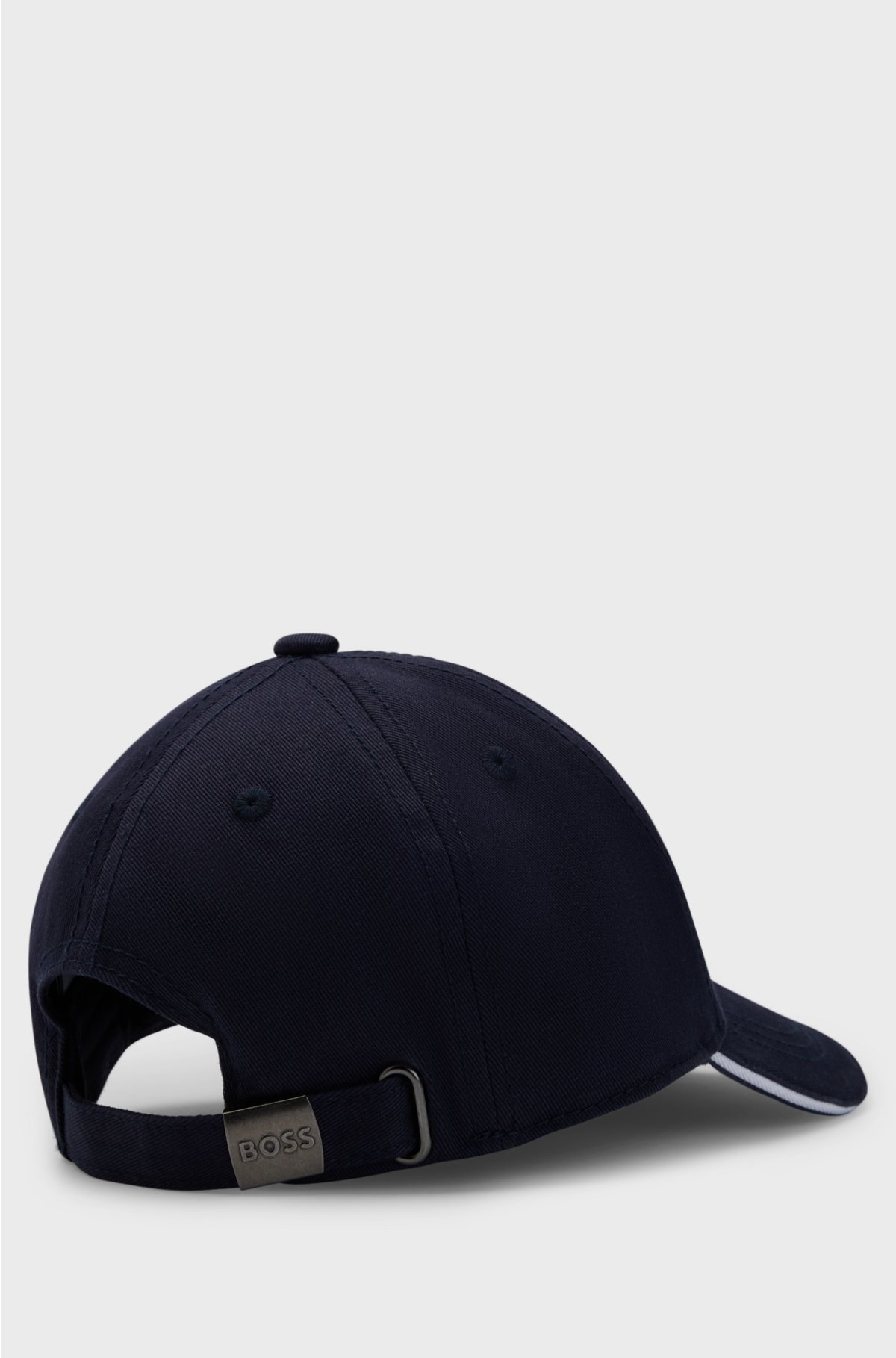 Kids' cap in cotton twill with embroidered logo, Dark Blue