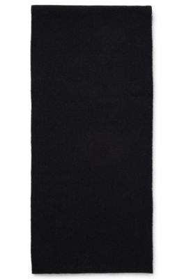 &Eacute;charpe pour enfant en maille de coton orn&eacute;e d&rsquo;un grand logo, Noir