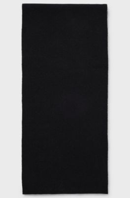 &Eacute;charpe pour enfant en maille de coton orn&eacute;e d&rsquo;un grand logo, Noir