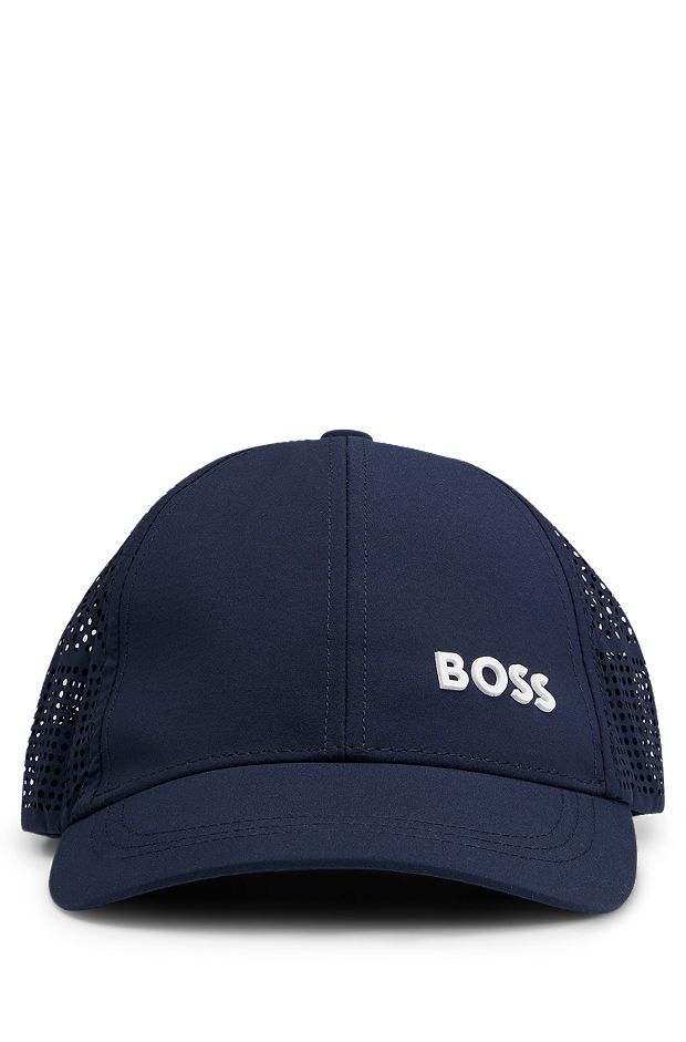 Kids' cap with logo and laser-cut details, Dark Blue