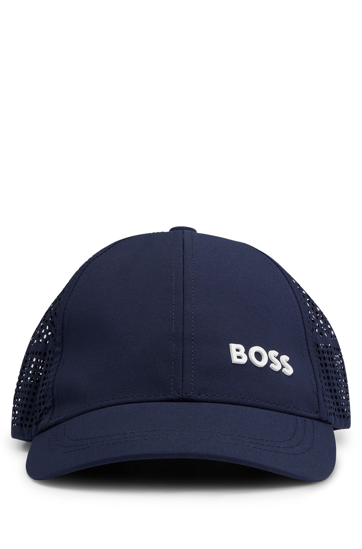 Kids' cap with logo and laser-cut details, Dark Blue
