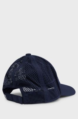 Kids' cap with logo and laser-cut details, Dark Blue