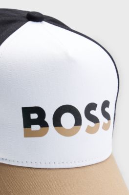 Kids' colour-blocked cap with two-tone logo, Brown