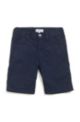 Regular-Fit Kids-Shorts aus Stretch-Baumwolle, Dunkelblau