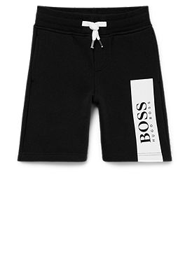 BOSS Kids Shorts aus Baumwoll Mix mit Logo Print