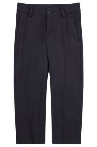 Pantalon Regular Fit en laine stretch pour enfant, Bleu foncé