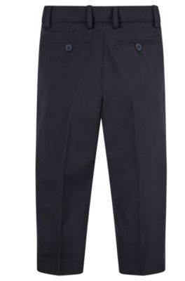 Kids' regular-fit trousers in stretch wool, Dark Blue