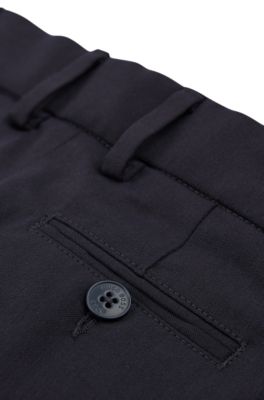 Kids' regular-fit trousers in stretch wool, Dark Blue