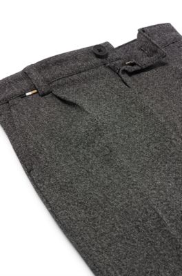 Kids' suit trousers in stretch fabric, Dark Grey