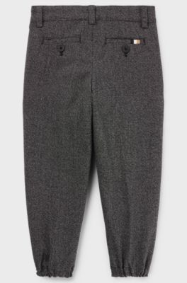 Kids' suit trousers in stretch fabric, Dark Grey
