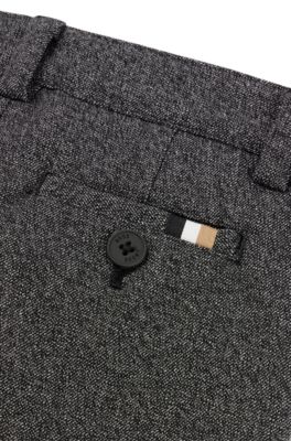 Kids' suit trousers in stretch fabric, Dark Grey
