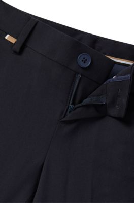 Kids' suit trousers in stretch wool, Dark Blue