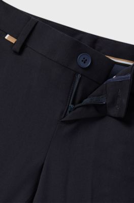 Kids' suit trousers in stretch wool, Dark Blue