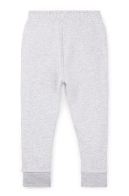 キッズ コットンブレンド トラックスーツボトムス バーティカルロゴ, ライトグレー