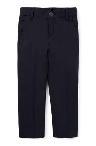 Kids' regular-fit suit trousers in stretch wool, Dark Blue