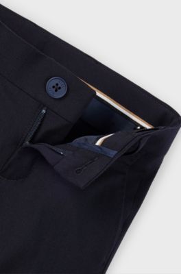 Kids' regular-fit suit trousers in stretch wool, Dark Blue