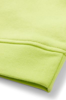 Kids' sweatshirt in cotton-blend fleece with logo print, Light Yellow